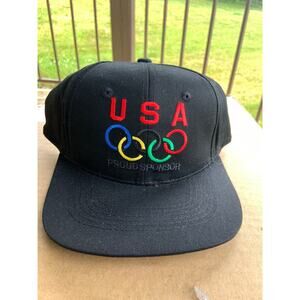 USA Olympics Havoline 1998 Proud Sponsor Black Snapback Baseball Truckers Hat